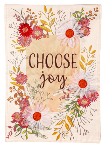 Choose Joy Applique Garden Flag
