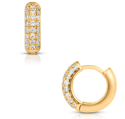 Ellie Vail Gold Plated Yolanda Huggie Hoop Earrings