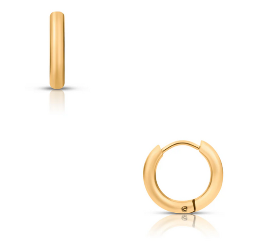 Ellie Vail Gold Plated Erin Huggie Hoop Earrings