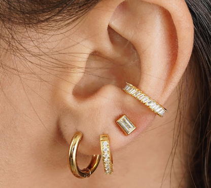 Ellie Vail Gold Plated Erin Huggie Hoop Earrings