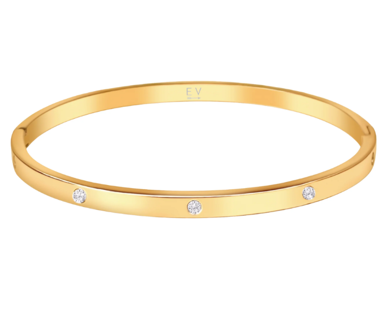 Ellie Vail Gold Plated Jordyn Bangle Bracelet