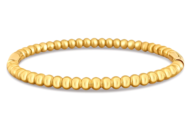 Ellie Vail Gold Plated Scarlett Beaded Bangle Bracelet