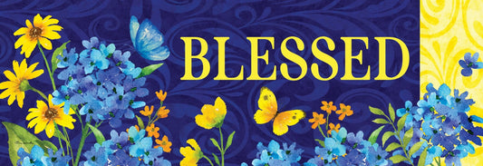 5604SS Custom Decor Signature Sign Blessed Hydrangeas