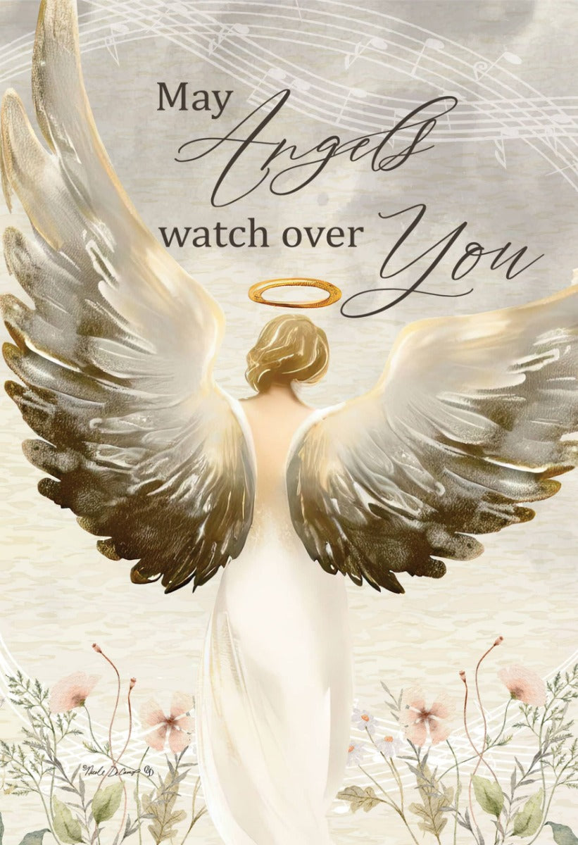 Angels Watch Garden Flag