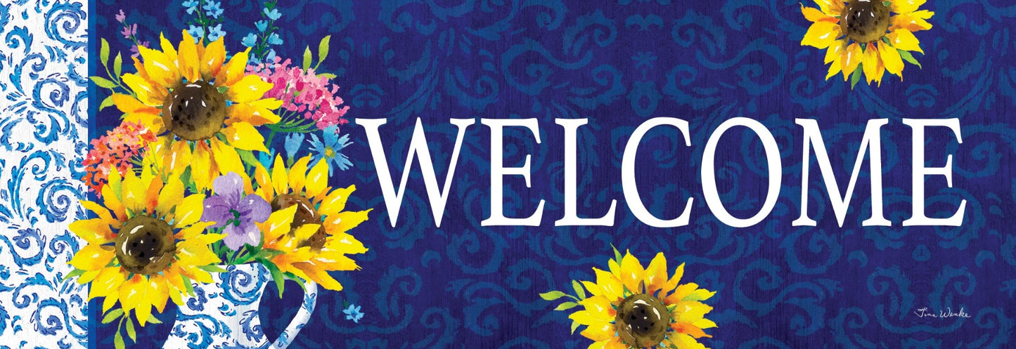 5629SS Custom Decor Signature Sign Sunflower Chinoiserie