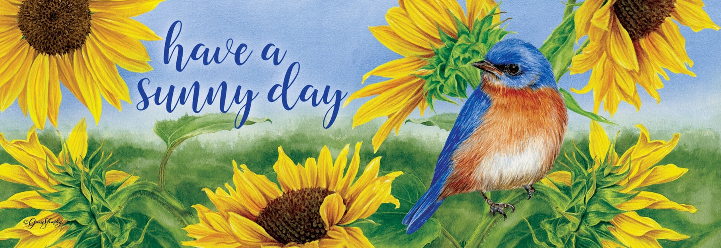 Bluebird Sunflowers Signature Sign