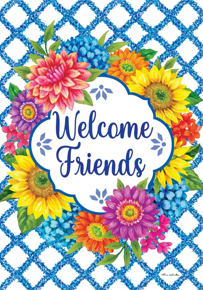 Floral Vines Garden Flag