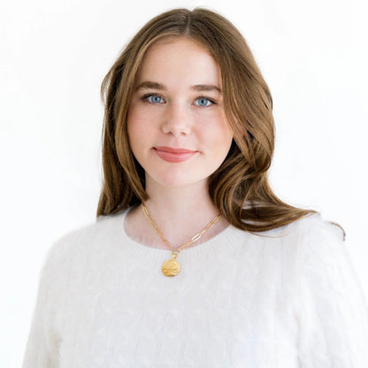 Susan Shaw Tobacco Leaf Paperclip Necklace