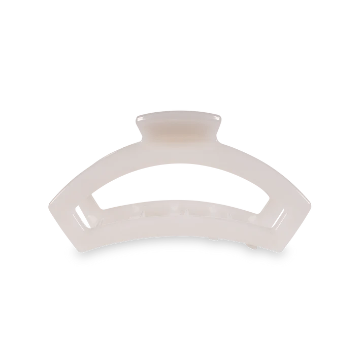 Teleties Open Medium Claw Hair Clip - Coconut White