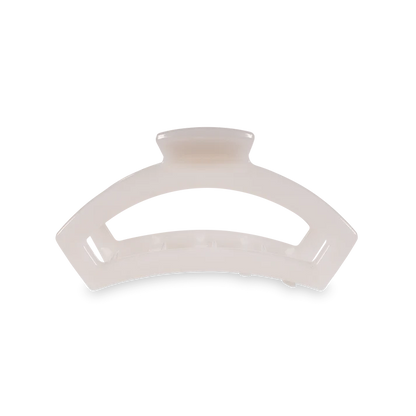 Teleties Open Medium Claw Hair Clip - Coconut White