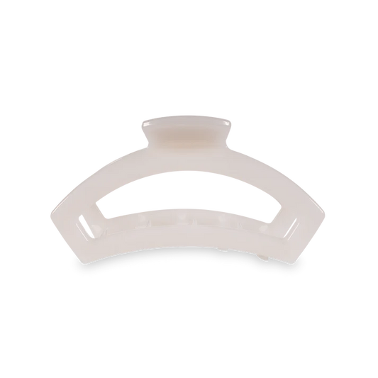 Teleties Open Medium Claw Hair Clip - Coconut White