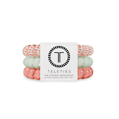 Teleties Large Hair Ties - Calming Coral