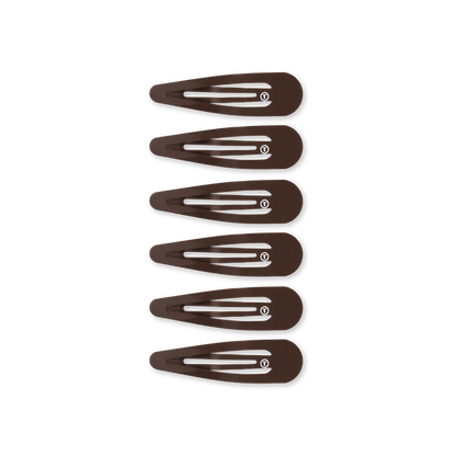 Teleties Snap Clips - Brown