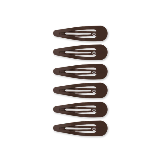 Teleties Snap Clips - Brown