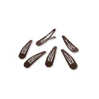 Teleties Snap Clips - Brown