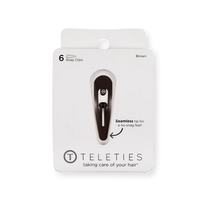 Teleties Snap Clips - Brown