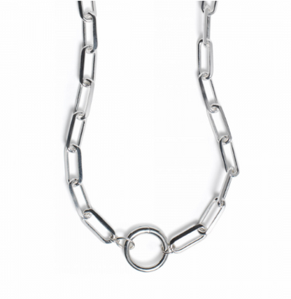 Sterling Silver Paperclip Palmer Necklace