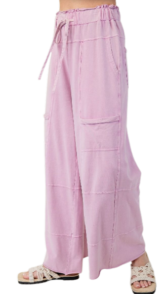 EB50523 Easel Prizm Pink Wide Leg Ginny Pant