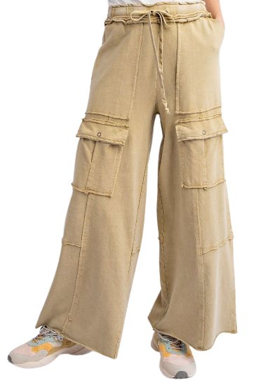 Soft Breeze Wide Leg Pants in Honey Mustard