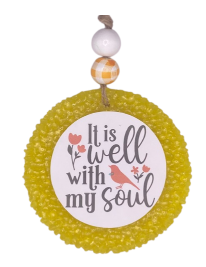 It Is Well with My Soul Graphic Freshie - Lemon Chiffon