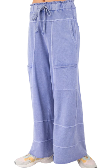 Trendy Tales Wide Leg Pants in Misty Blue