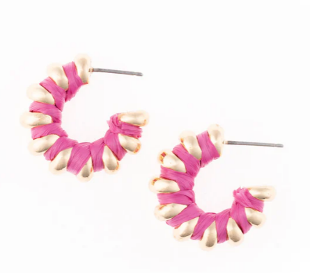 Tara Earrings in Hot Pink