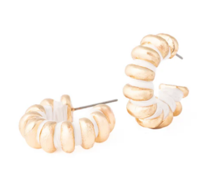 Tara Earrings in White