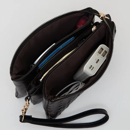 TG10647 Woven Crossbody/Wristlet Organizer Black 0