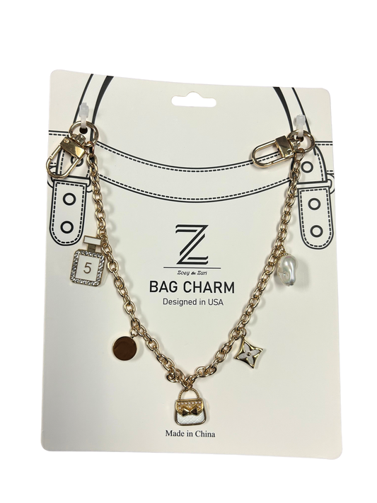 BC3804B Gold Perfume Purse Bag Charm
