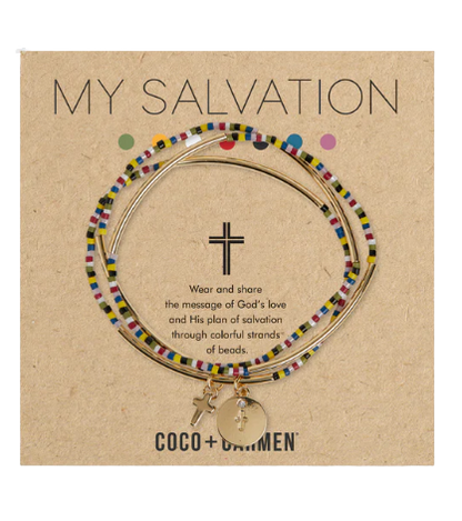 My Salvation Cross Charm Bracelet - Gold