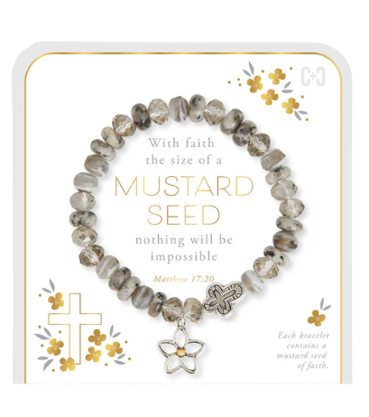 Mustard Seed Bracelet - Grey