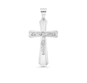Sterling Silver Large Crucifix Pendant