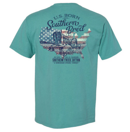 Southern Fried Cotton Southern Bred Tractor Short Sleeve T-Shirt