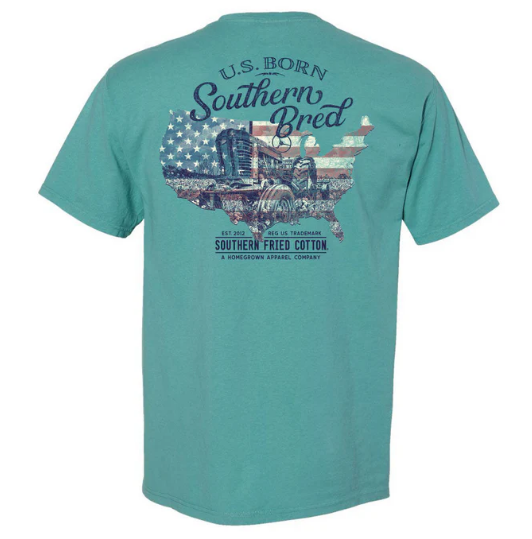 Southern Fried Cotton Southern Bred Tractor Short Sleeve T-Shirt