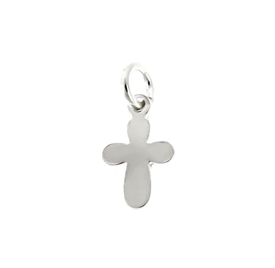 Sterling Silver Mini Round Cross Charm