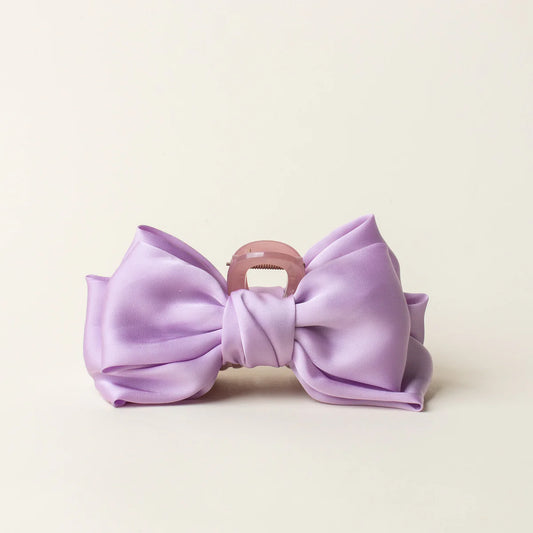 WSDE-BWCLIP-SAT-LIL Darling Effect Satin Bow Hair Clip