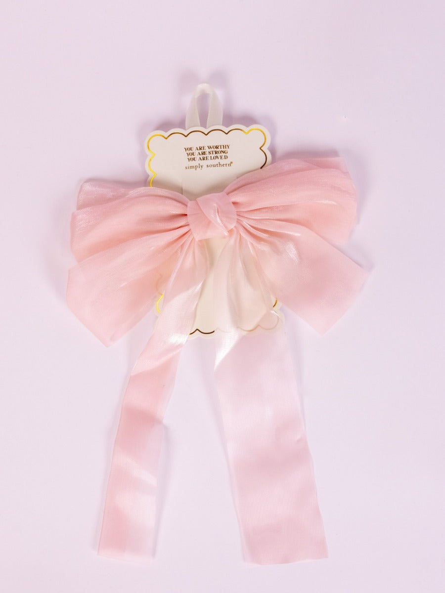 Simply Southern Hair Bow in Glisten Pink