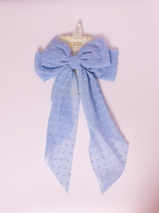 Simply Southern Hair Bow In Swiss Blue