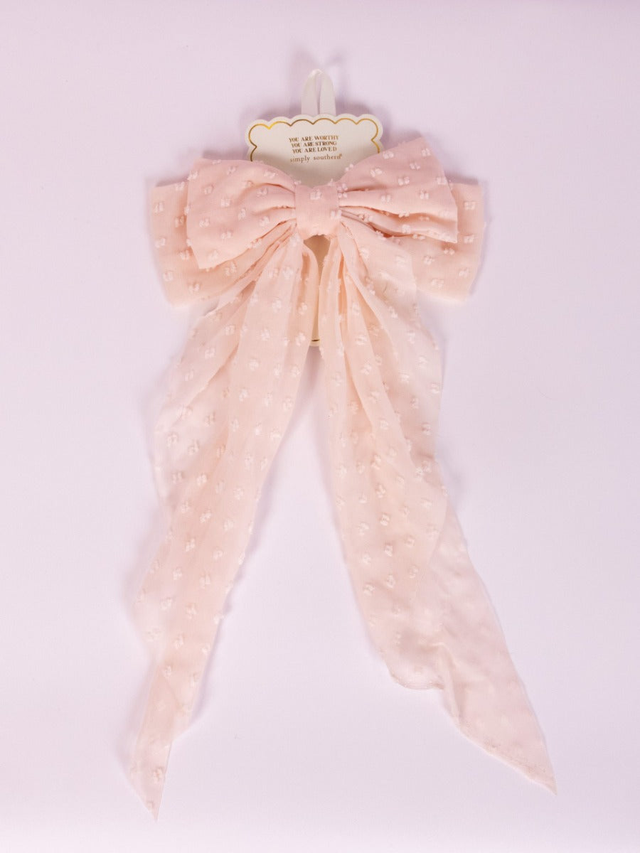 Simply Southern Hair Bow in Swiss Pink