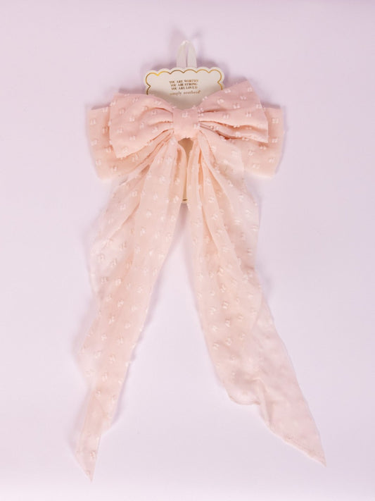 Simply Southern Hair Bow in Swiss Pink