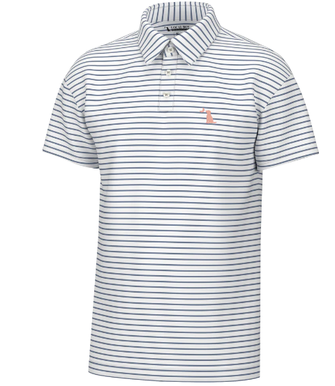 Local Boy Edisto Polo - Plum & White