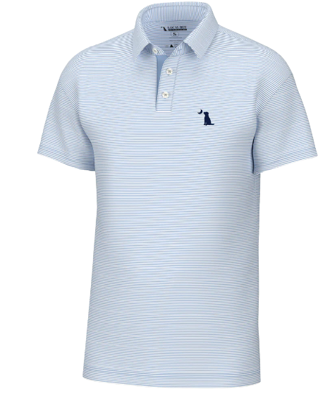 Local Boy Palms Polo - Violet Blue & White