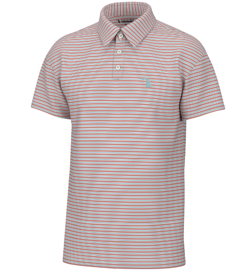 Local Boy Surfside Polo - Salmon & Light Blue