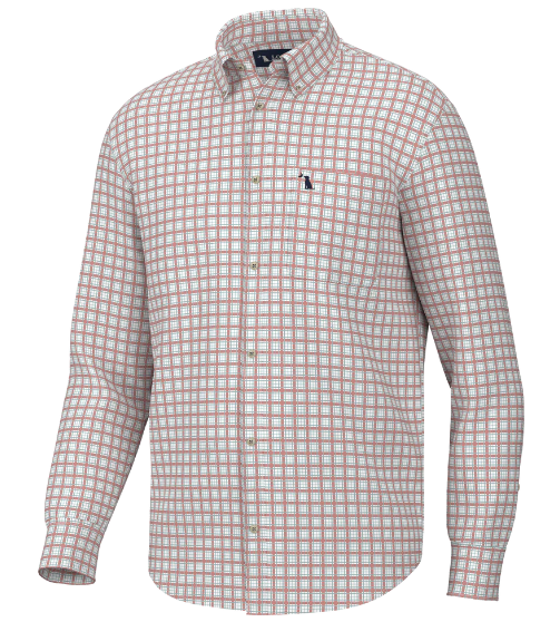 Local Boy Faulk Dress Shirt - Salmon & Light Teal