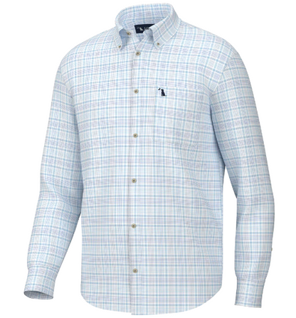 Local Boy Stamps Dress Shirt - Light Blue & Lavender