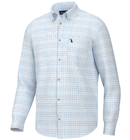 Local Boy Stamps Dress Shirt - Light Blue & Lavender