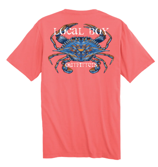 Local Boy Painted Blue Crab Short Sleeve T-Shirt