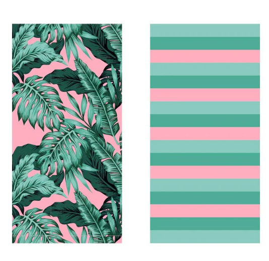 Tropical Leaves Quick Dry Towel