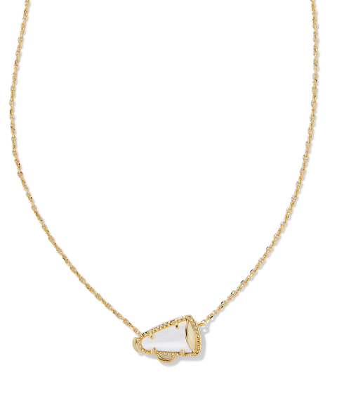 Kendra Scott Cheer Short Necklace in Gold White Mother of Pearl