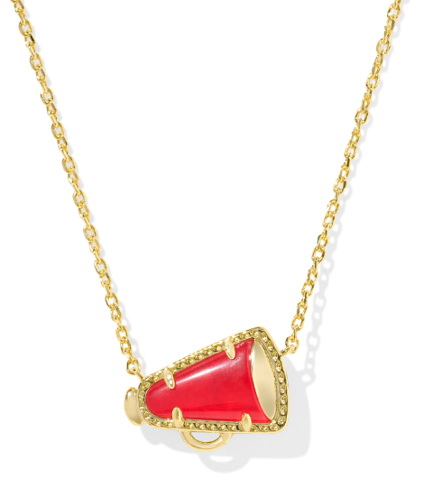 Kendra Scott Cheer Short Necklace in Gold Red Illusion